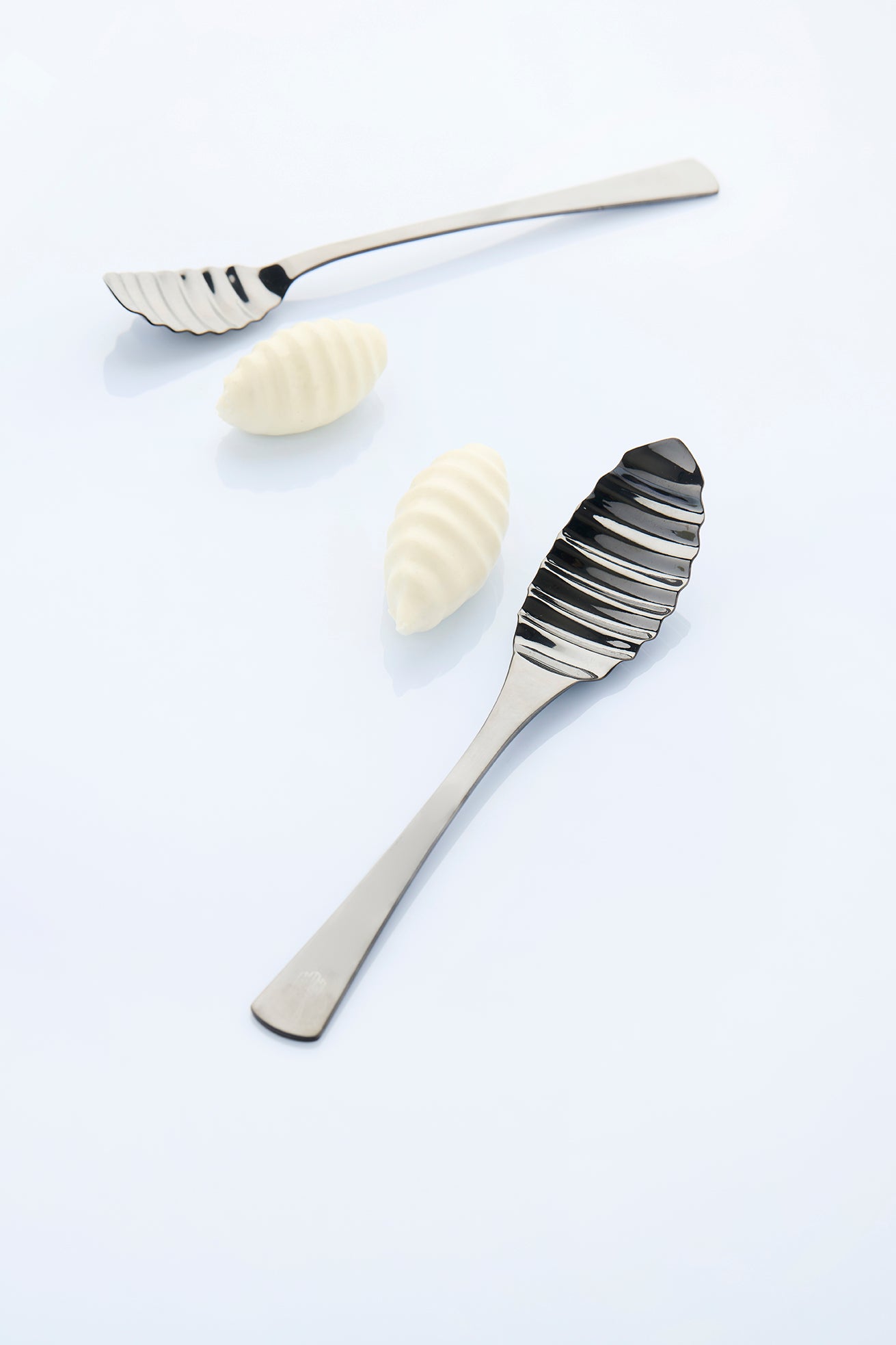 Wavy Quenelle Spoon Set 2pc